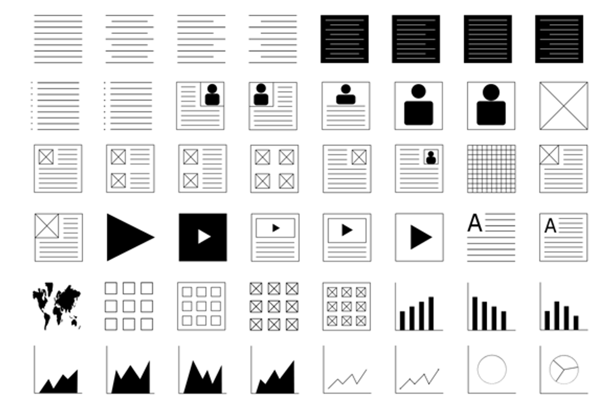Illustrator Shapes for Wireframing, a Wireframe Template by vladocar (Photo 1 of 4)