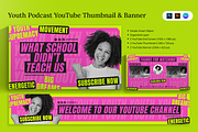 Youth Podcast Youtube thumbnail, a Social Media Template by Attype (Thumbnail 1 of 5)