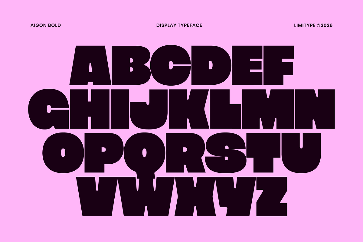 Aigon - Bold Display Font, a Sans Serif Font by limitype (Photo 11 of 14)