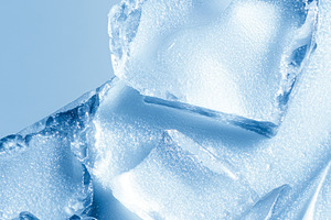 Broken ice pieces creating abstract frozen texture and cold blue, a Photo by Studio ANNA
