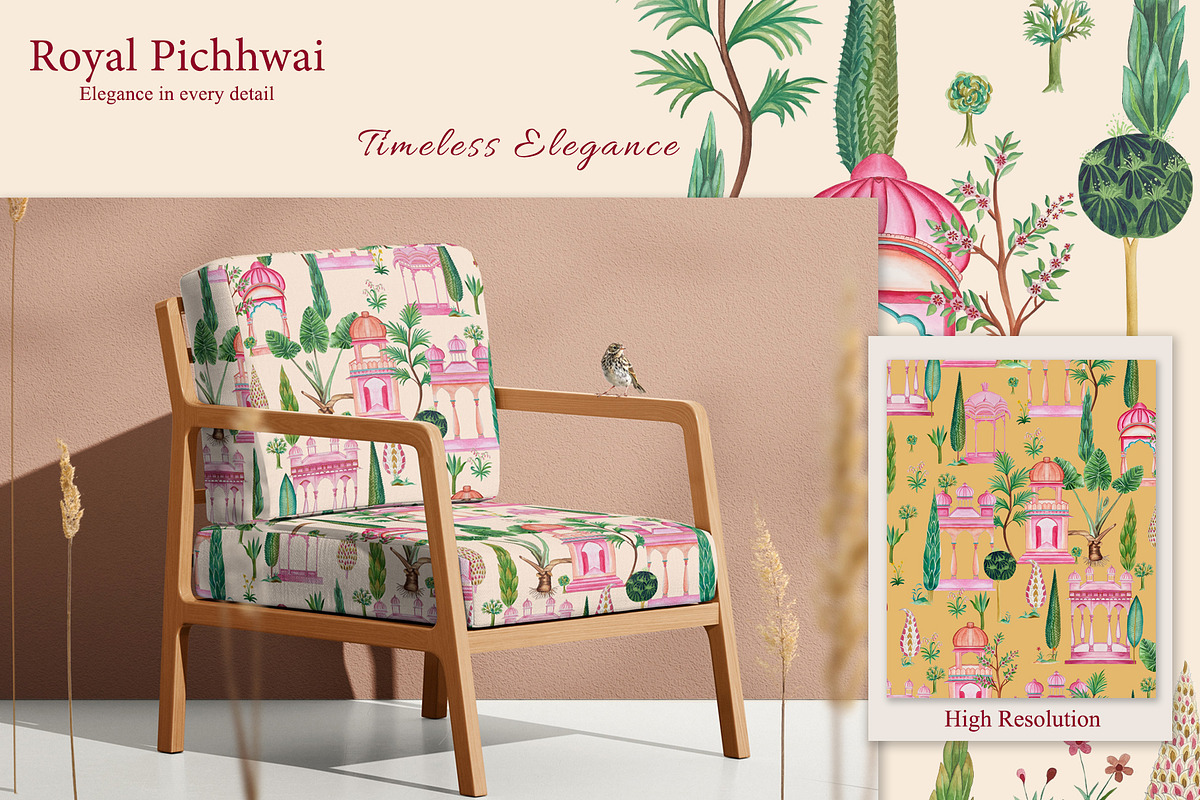 Royal Pichhwai Prints & Patterns, a Pattern Graphic by GND ART STUDIO (Photo 5 of 8)