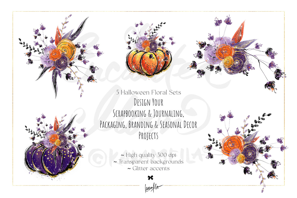 Halloween Gothic Woodland Clipart, a Seasonal Illustration by KaramfilaS (Photo 7 of 8)