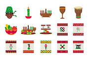 Kwanzaa Celebration Icons Set, a Templates & Theme by studiogstock (Thumbnail 1 of 3)