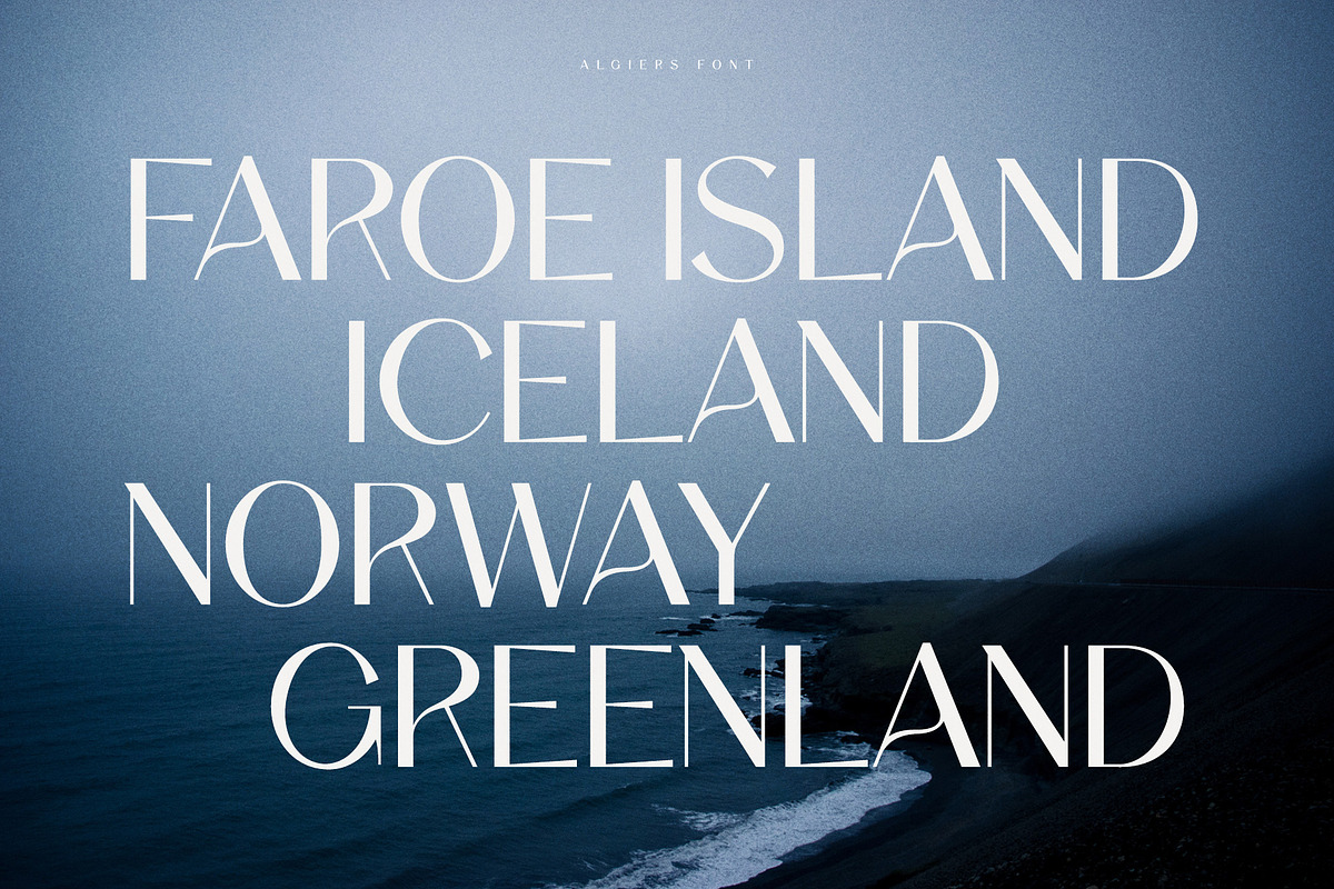 Algiers - A Modern Sans Serif, a Sans Serif Font by Ivan Rosenberg (Photo 3 of 14)