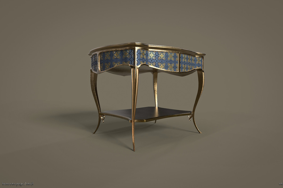 Vintage furniture set_1, a Furniture 3D Model by Snji | 3D Models (Photo 12 of 16)