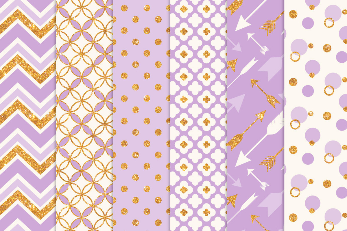 Lavender Purple Glitter Patterns, a Pattern Graphic by Amanda Ilkov (Photo 2 of 3)