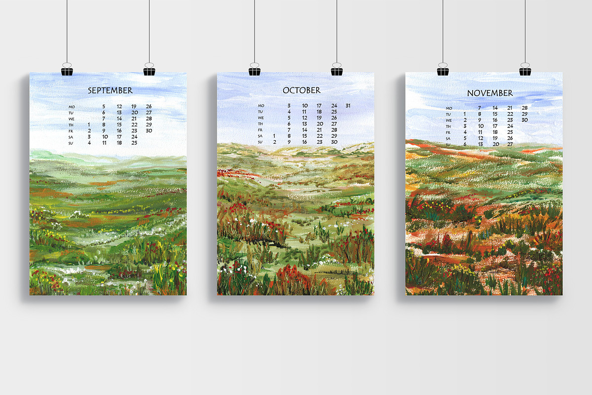 All Seasons Bundle. Landscapes, a Seasonal Illustration by Ann Bright (Photo 15 of 16)