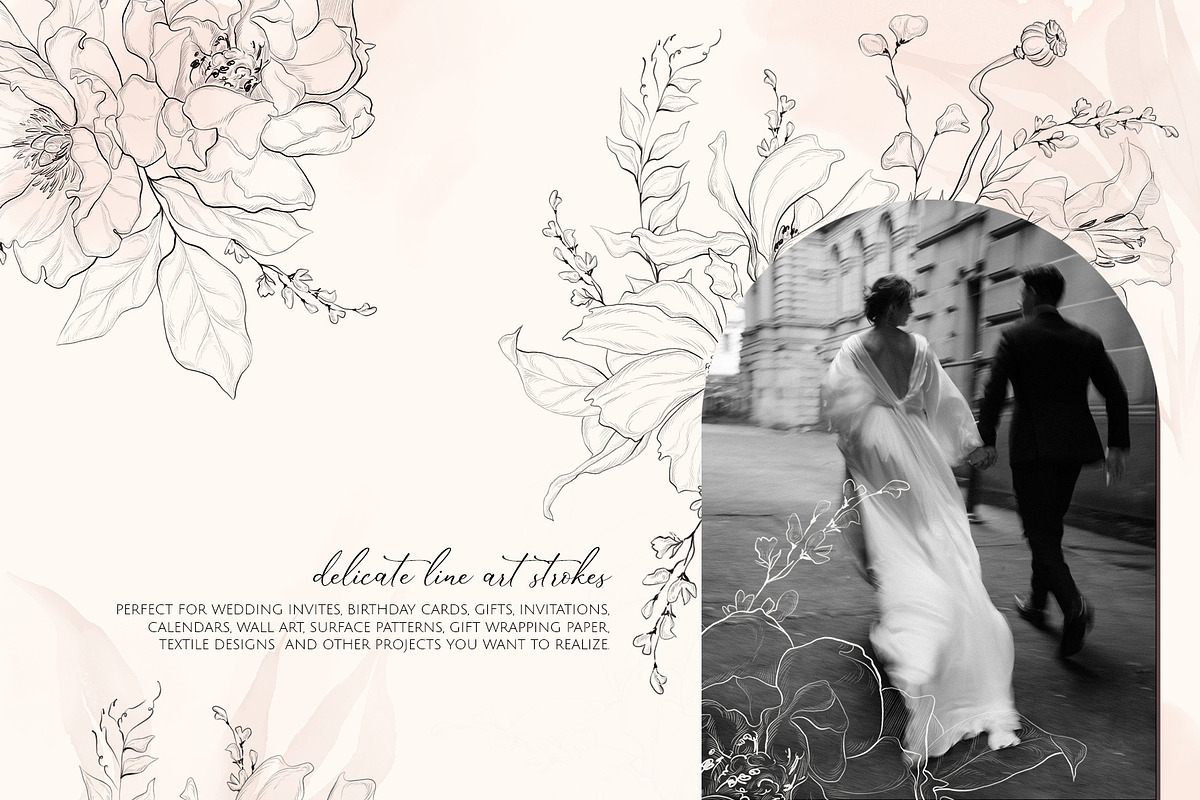 FINE GARDEN line art floral set, a Decorative Illustration by Yuliia Lashevska (Photo 2 of 12)