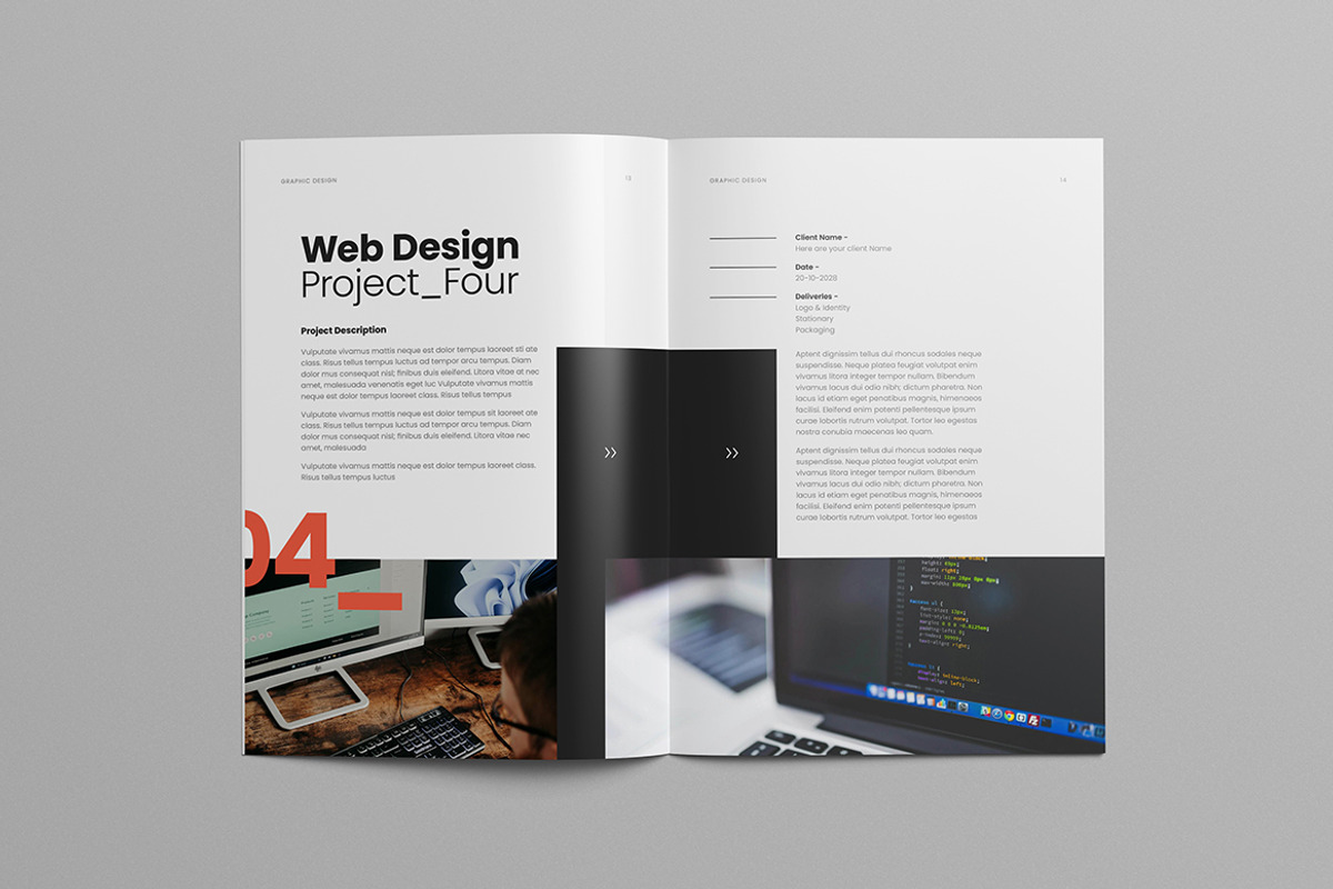 Designer Portfolio Layout, a Brochure Template by HiveArts (Photo 7 of 9)
