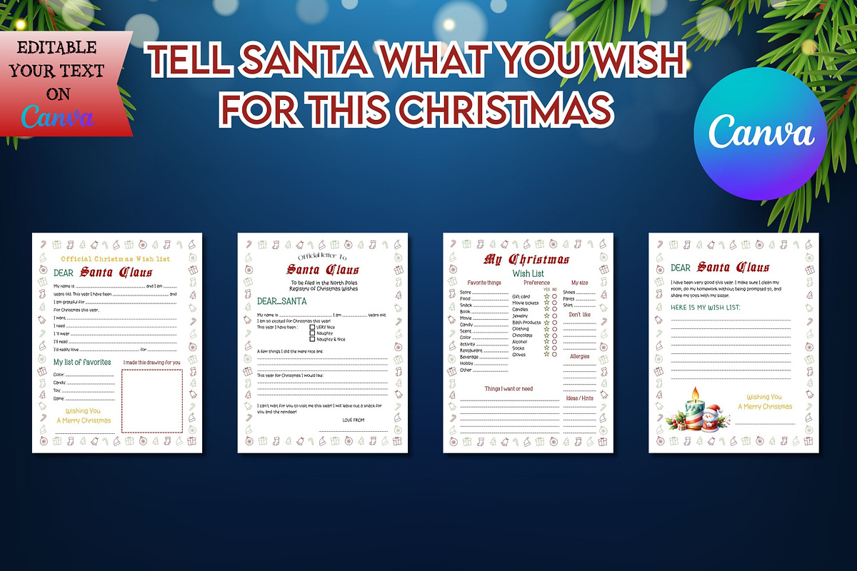 Santa Letter Bundle #12, a Templates & Theme by Adalin Shop (Photo 7 of 28)