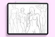 Procreate female poses, a Brush Add-On by KsTumanova (Thumbnail 2 of 2)