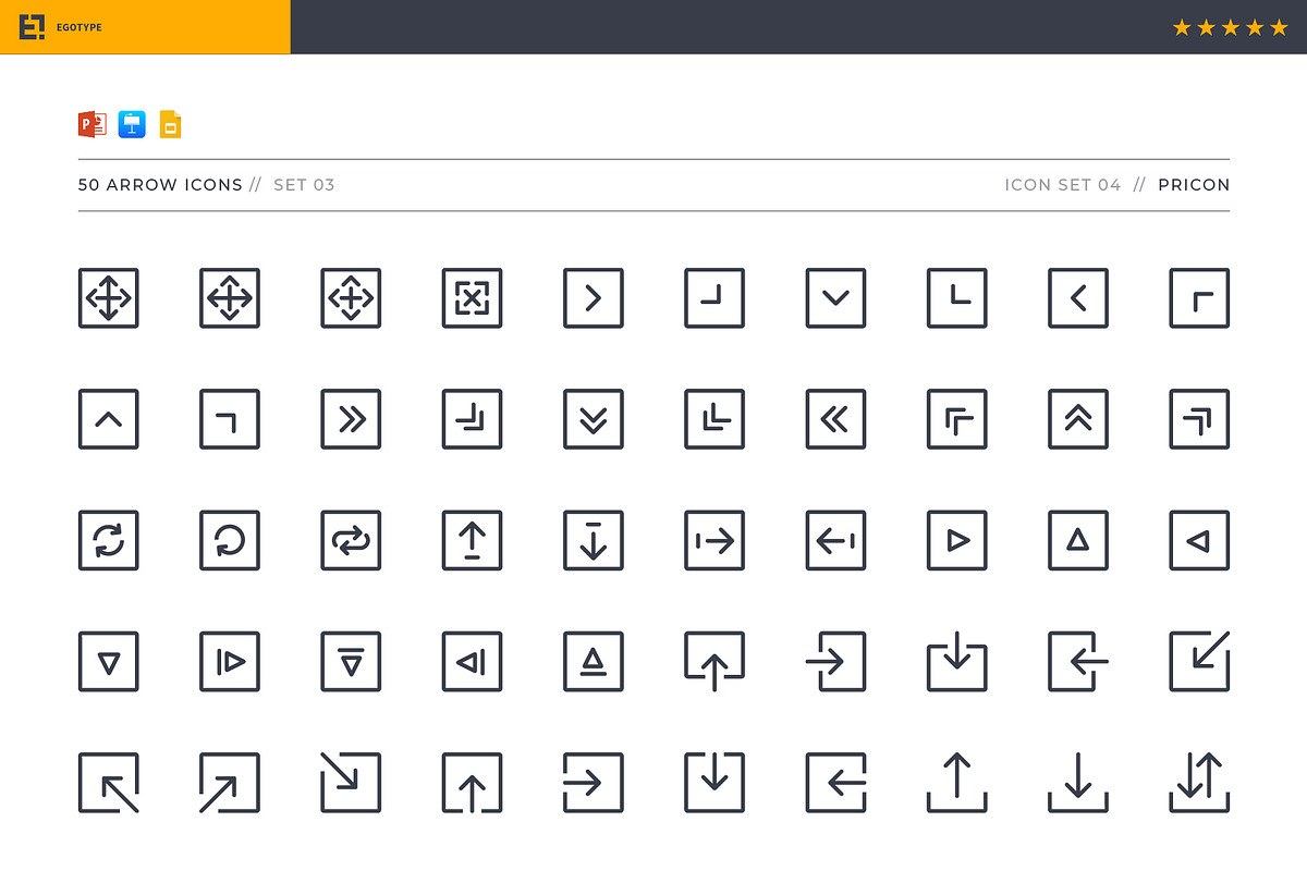 Pricon - Arrow Icon Set 03, a Presentation Template by Egotype (Photo 2 of 7)