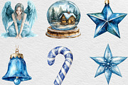 Cozy Christmas Blue Clipart, an Illustration by Black Bird Studio (Thumbnail 5 of 6)