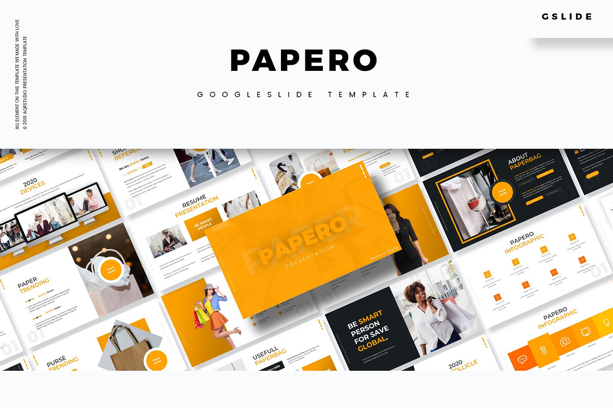 Papero - Google Slide Template, a Presentation Template by AQR Studio