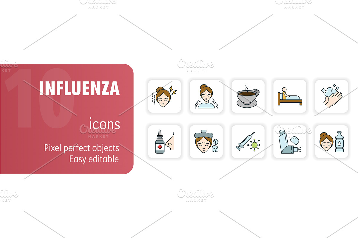 Woman experiencing influenza, a Healthcare Illustration by Aimagenarium@gmail.com