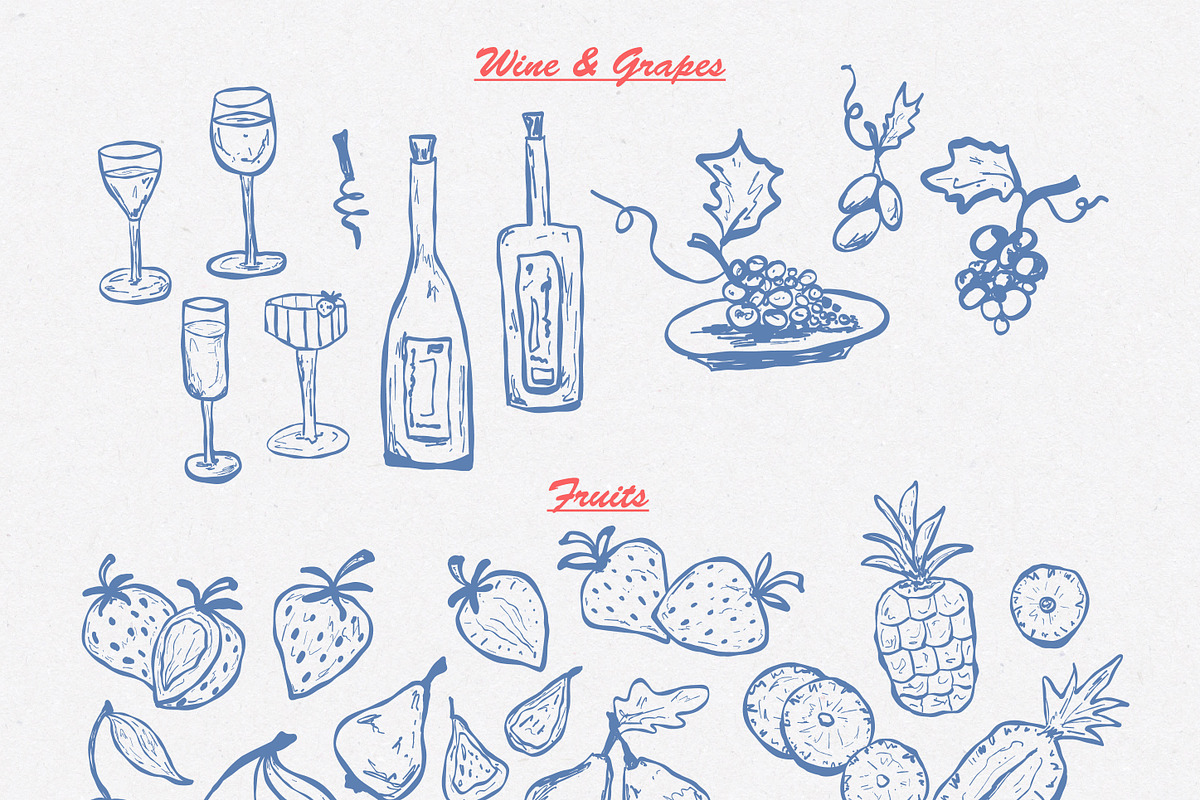 Amalfi coast hand-drawn clipart, a Decorative Illustration by CapriceMeDesigns (Photo 3 of 17)