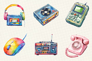 Retro Technology Sublimation Clipart, an Illustration by OK Design (Thumbnail 3 of 5)
