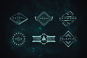18 Sci-Fi Badges, a Branding & Logo Template by Tugcu Design Co. (Thumbnail 3 of 5)