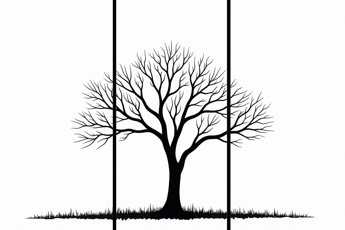 Multi-Panel Tree Silhouette Laser Cu, an Object Graphic by BIPLOB EXPERT (Photo 11 of 11)