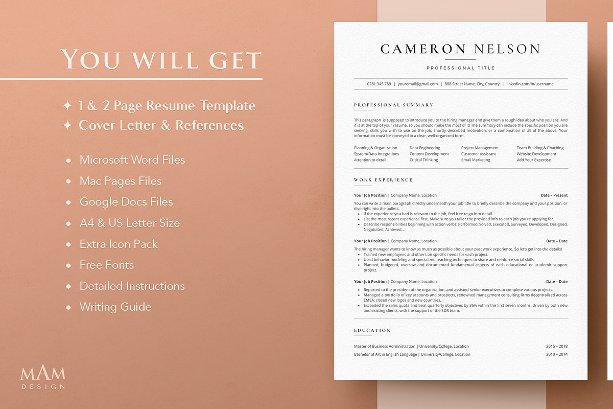 Minimalist ATS Friendly Resume, a Resume Template by MAM Design (Photo 10 of 10)