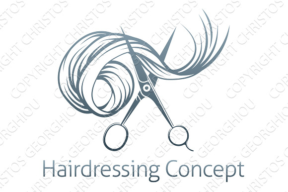 Hairdressers Scissors Concept