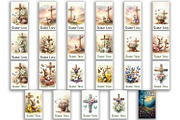 Happy Easter Kitchen Towel BUNDLE, a Seasonal Illustration by ElenazlataArt (Thumbnail 4 of 5)