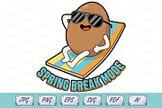 Spring Break Mode Potato T-Shirt SVG, an Object Illustration by Ghagra (Thumbnail 1 of 7)