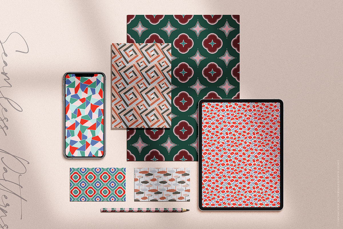 Lovely Seamless Patterns Kit, a Pattern Graphic by Julia Dreams (Photo 2 of 8)