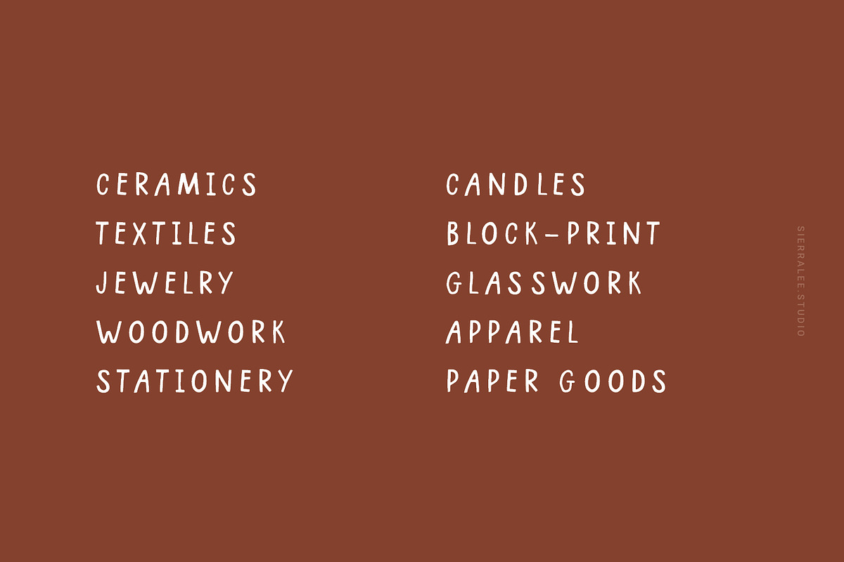 Handmade | A hand-drawn font, a Handwritten Font by Sierra Lee Studio (Photo 6 of 8)