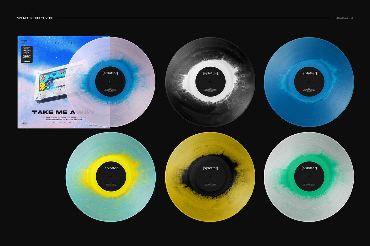 Vinyl Record & Cover Mockup Set, a Merchandise Mockup by creatsy5 (Photo 30 of 54)
