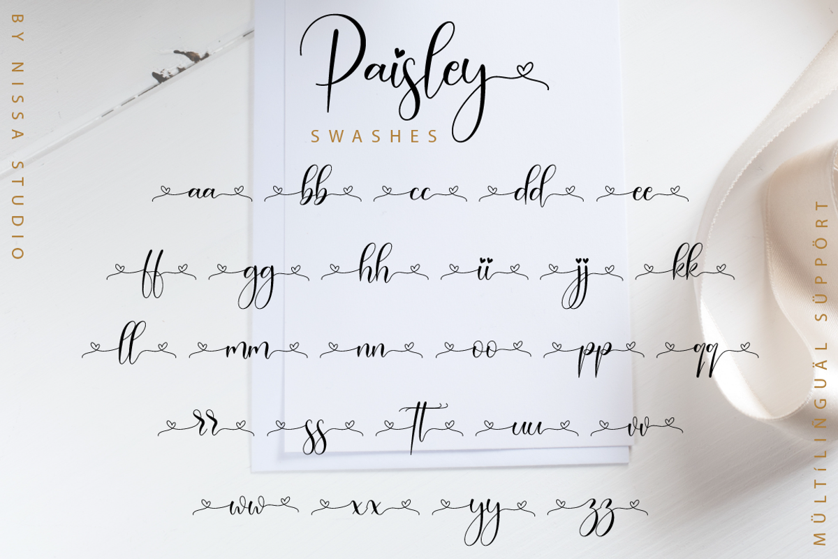 Paisley // Lovely Script Font, a Script Font by Nissa Studio