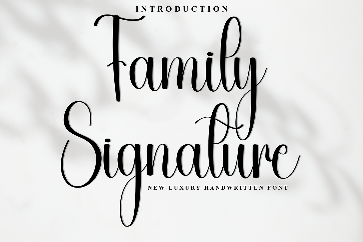Family Signature, a Handwritten Font by InermediaSTUDIO (Photo 1 of 8)