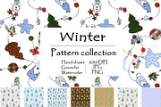 Winter Pattern Collection, a Pattern Graphic by Ann Bright (Thumbnail 1 of 11)