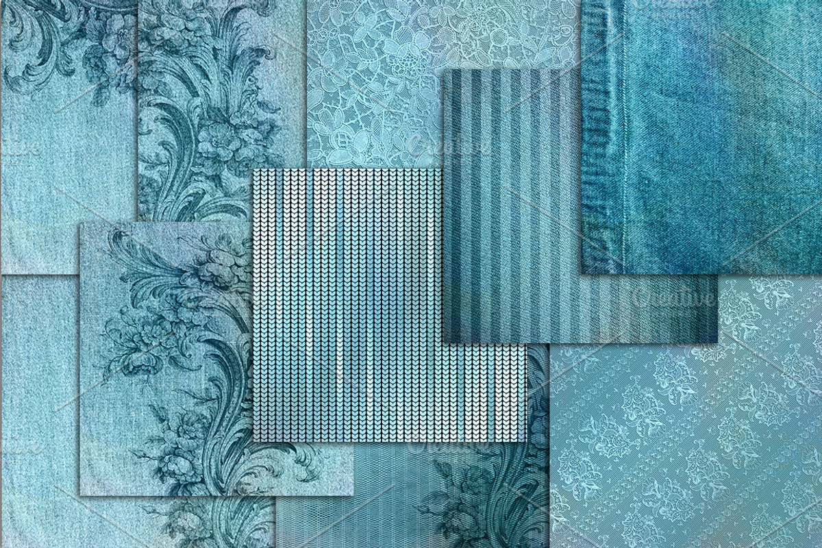 Teal wedding scrapbook paper linen, a Texture Graphic by Area (Photo 2 of 7)