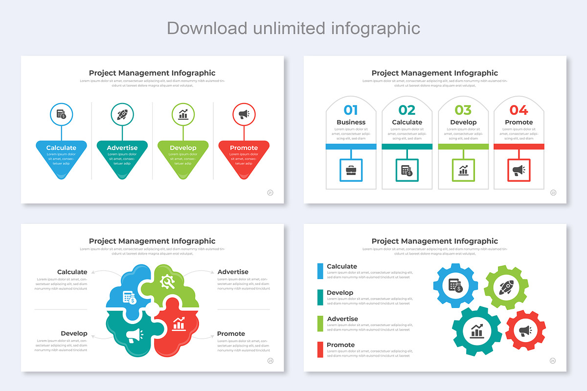 Project Management Infographic EPS