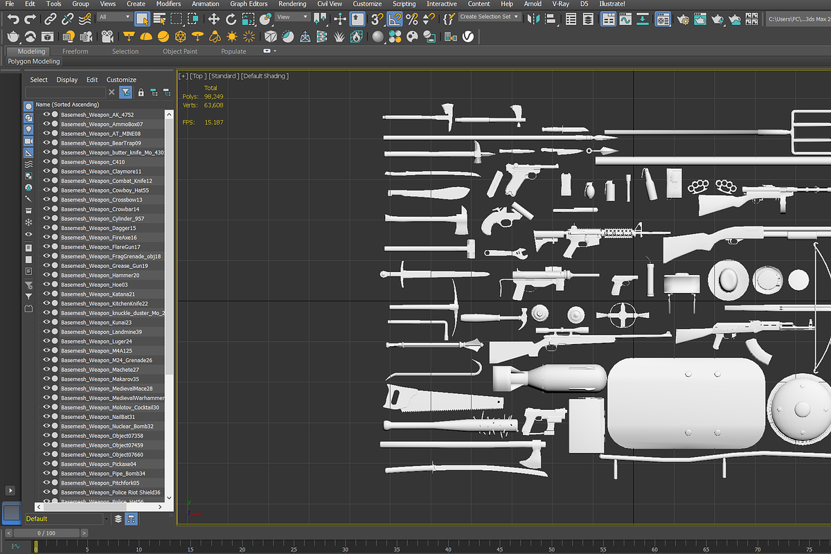 BASEMESH WEAPON COLLECTION, an Object 3D Model by MohamedHussien1 (Photo 7 of 8)