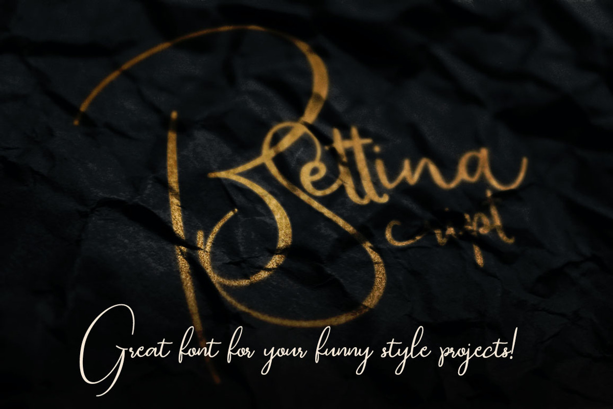 Bettina Script Font preview 4