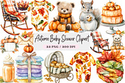 Autumn Baby Shower Clipart, an Illustration by DreamArtGraphic (Thumbnail 1 of 4)