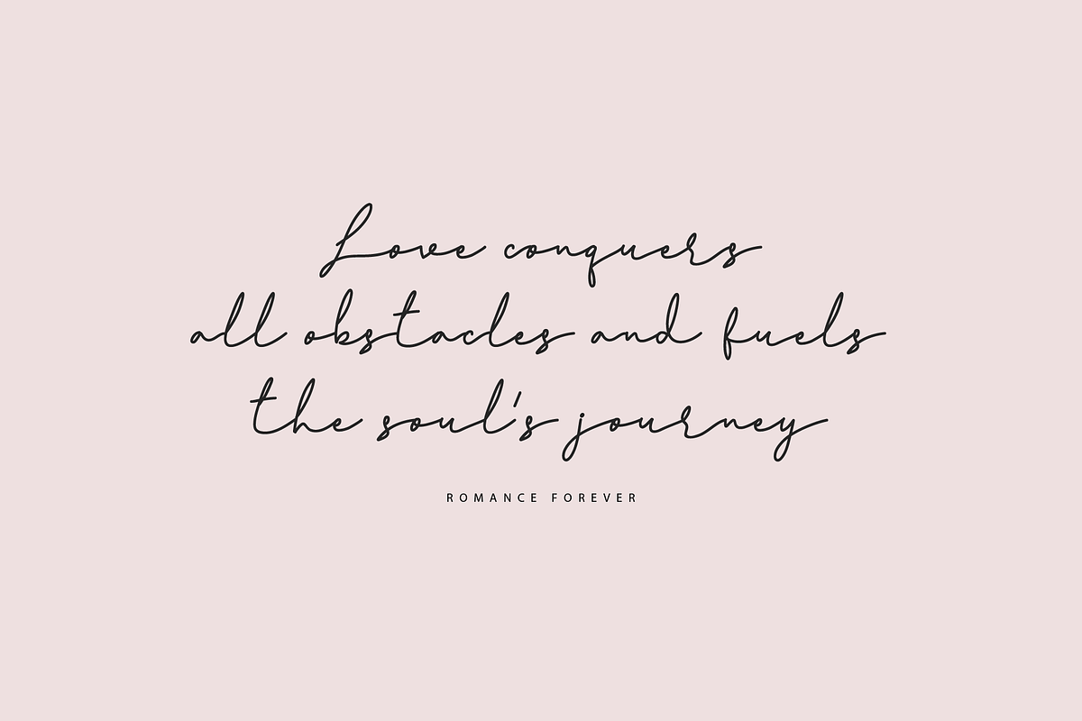 Romance Forever, a Font by George Bourle (Photo 3 of 8)