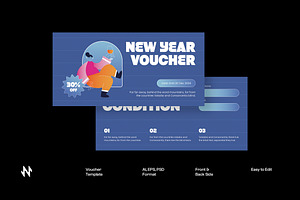 New Year Voucher, a Card Template by Neermana