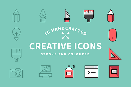 Flat Creative Icon Set