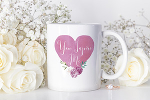 Mug Mockup- White Roses