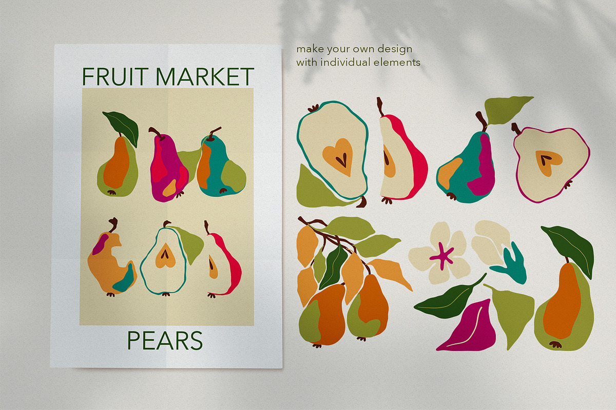 Pear Market Vector set, a Food Illustration by ArtPavo (Photo 2 of 7)