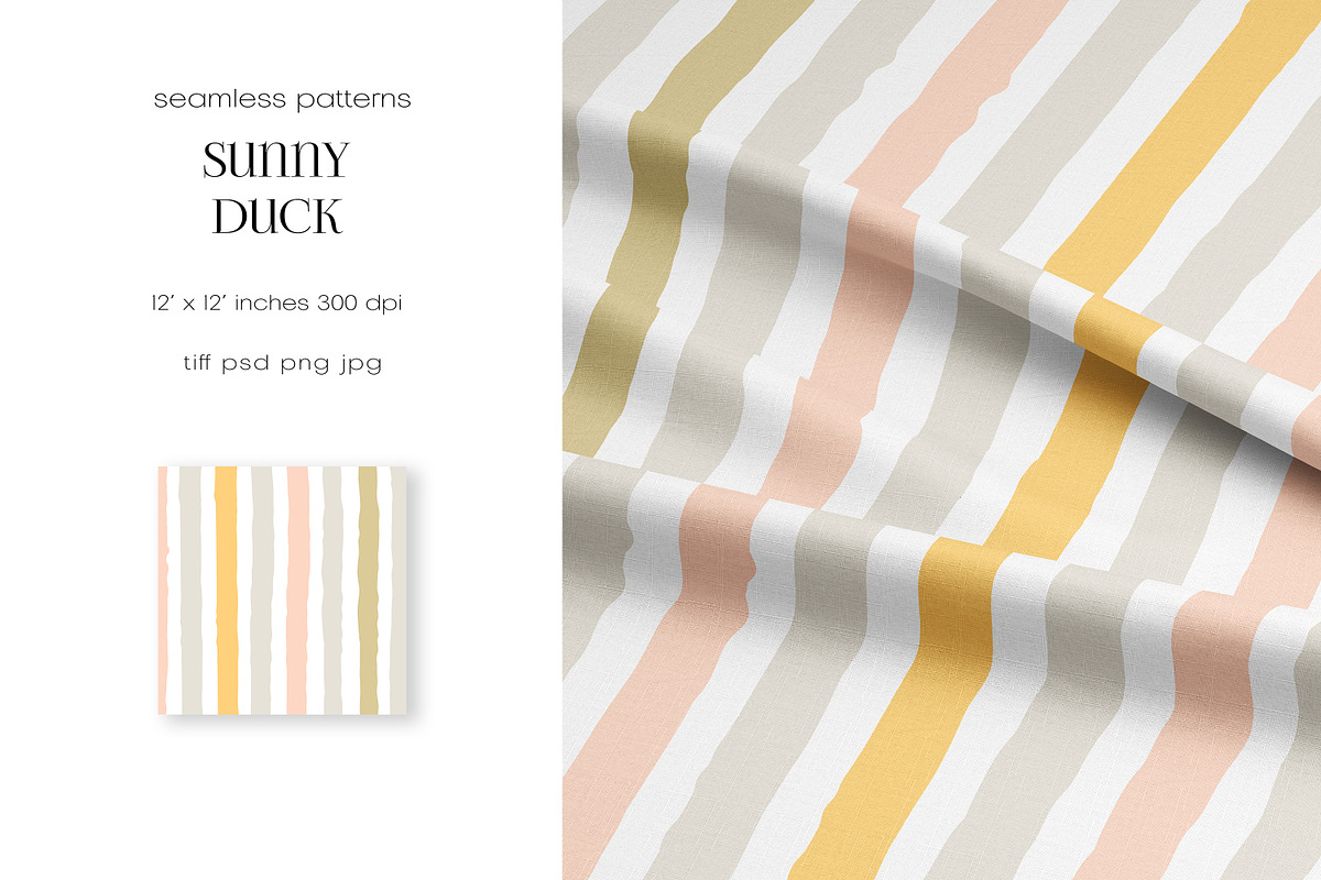 Sunny Duck Pattern Collection, a Pattern Graphic by PROTEA Watercolor Studio (Photo 6 of 8)