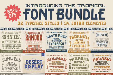 The Tropical Font Bundle, a Font by NienowBrand