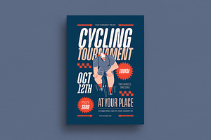 Modern Cycling Tournament Flyer, a Flyer Template by Guuver