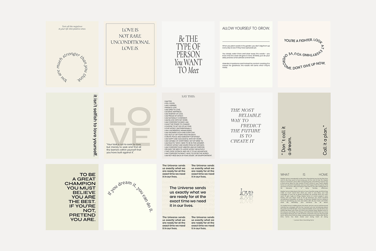 Instagram Quotes Posts Stories PS, a Social Media Template by Love Radiation Studio (Photo 16 of 19)