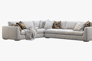 Modena Taper Arm L-Sectional Sofa