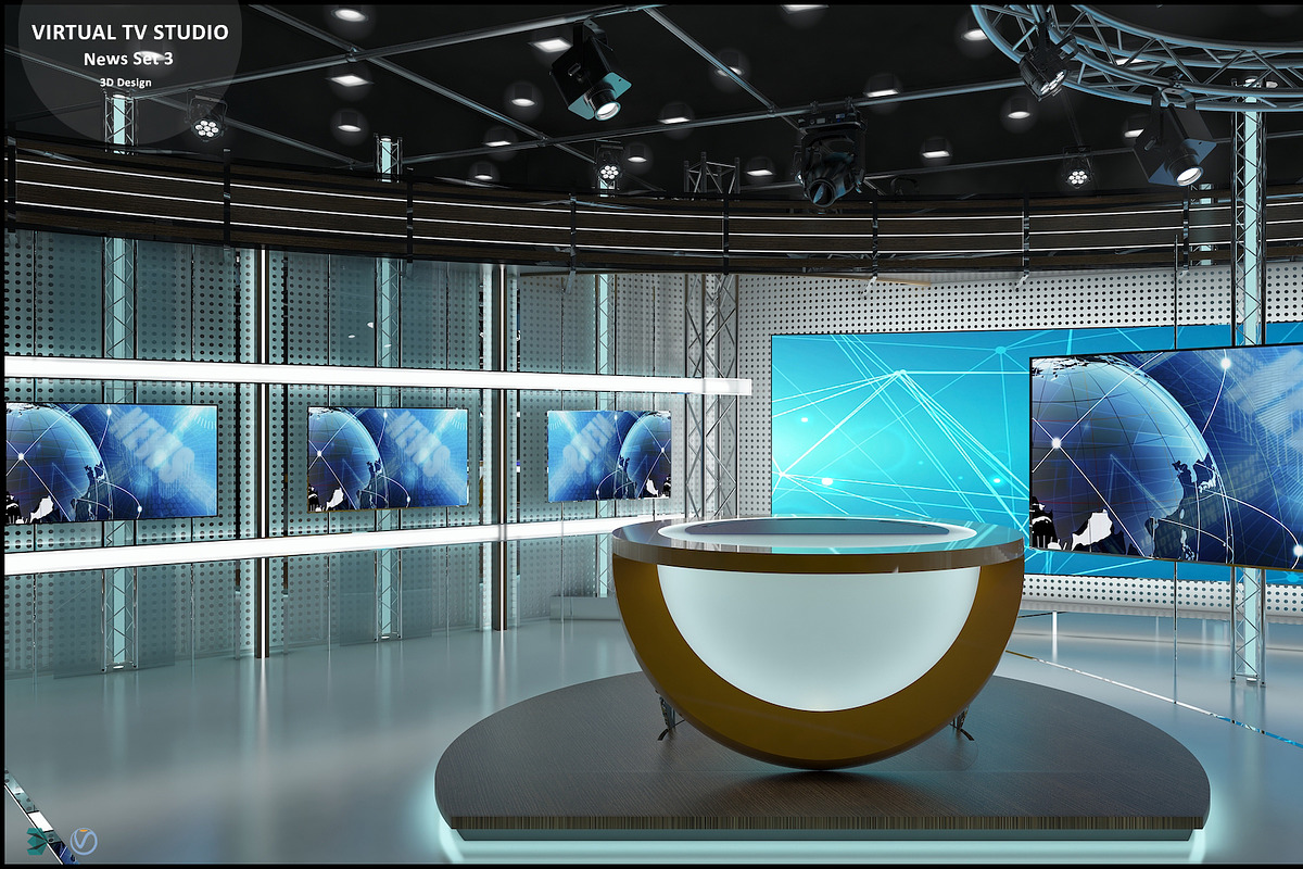 TV Studio Collection Vol 6 - 2 PCS, an Architecture 3D Model by akerStudio (Photo 90 of 98)