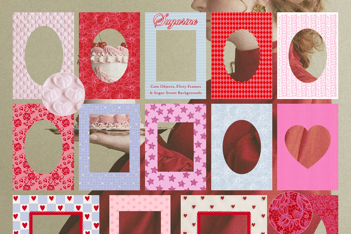Sugarine Girly Aesthetic Design Pack, an Object Graphic by alonahaidash (Photo 9 of 15)